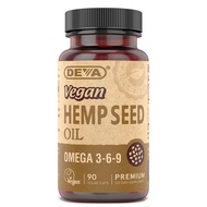 DEVA Vegan Vitamins Hemp Oil, Rich in Omega 3-6-9 - for Dietary Supplements, Cosmetics & Culinary - 