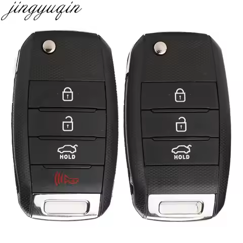Jingyuqin Flip Remote Car Key Shell Fob For Kia Soul Cerato Forte K2 K3 K5 Rio III Sorento Carens Op