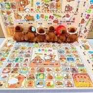 110 Pieces Capybara Plush Toy Hole Punch Blind Box Capybara Pendant Birthday Gift Lottery Box Poke