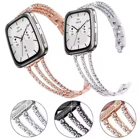 22mm 20mm Diamond Bracelet For Amazfit Active 2 Square/Active 2 Link Band For Amazfit GTR 2 3 4/Bala