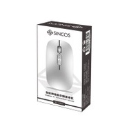 SINCOS SC-AM01 智能無線AI翻譯滑鼠 - 銀色 | 支持截圖翻譯 | 2.4GHz + 藍牙雙模式 | 語音打字功能 | 香港行貨