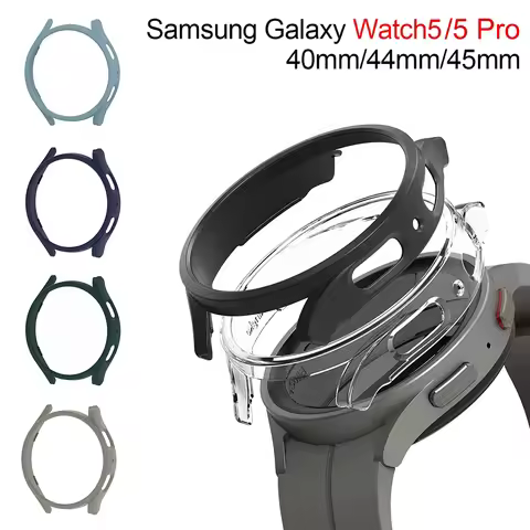 Hollow Case for Samsung Galaxy Watch 5 Pro 45mm PC Bumper Screen Protector for Galaxy Watch 5 40mm 4