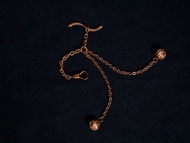 1930s 美國 垂墜刻面金球懷錶鍊 (可當吊墜或延伸鏈使用)