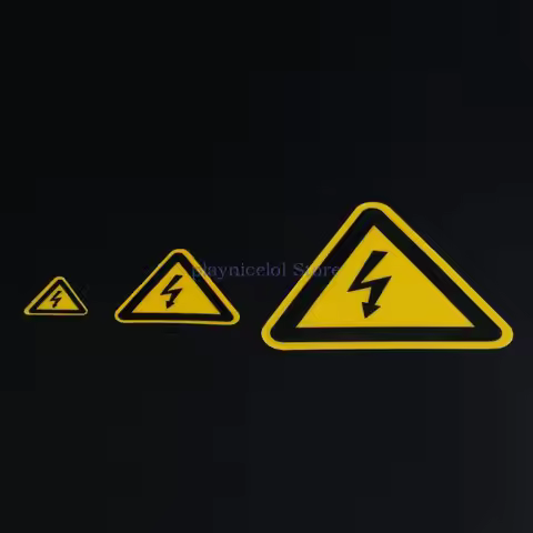 Electrical Shock Hazard Warning Sticker Safety Labels Waterproof E8BA