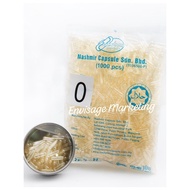 HALAL Empty Hard Gelatin Capsule (Clear/Clear Size 0)