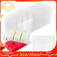[Hot-Sale] 30pcs Wax Melt Container Clamshell Packaging Mold Box 6 Cavity Clear Plastic Cube Tray Wa