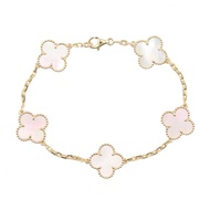 [มือสอง] กำไลข้อมือ Van Cleef & Arpels รุ่น Vintage Alhambra 5P ขนาดข้อมือ 17.5 ซม. ทองคำ K18 (ทองคำ