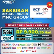 SALE TERBATAS Voucher K-Vision Paket Cling MNC 1 Tahun Bromo Gol Optus