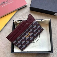 Faure Le Page Handmade Leather Coin Purse Classic Fish Scale Pattern Bifold Wallet Stylish Mens Wall