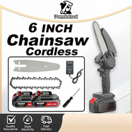 Chainsaw Cordless 998VF 4 or 6 Inch Electric Mini Chainsaw Wood Cutter Portable Branch Pruning Saw G