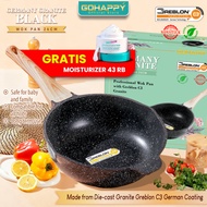(FREE 43RB MC) GOHAPPY WOK PAN 24CM Germany ANTI-STICK frying PAN GREBLON WOKPANC3