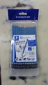 Staedtler Mars Lumograph Pencil Set Of 12 Degrees | DOZEN 12B/10B/8B/7B/6B/5B/4B/3B/2B/B/HB/F/H/2H/3