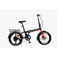 （SIAP PASANG）Folding Bike 20" VELCRO HTG 7speed with Disc Brake