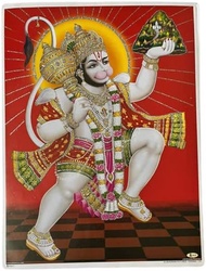 NEW Photo Poster Hanuman - Bajrang Bali Sita Ram Ram Darbar Hanuman Airport Laxmi Saraswati - Wall D