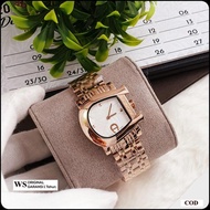 Jam Tangan Wanita Aigner Original Type : A1800 Baterai Rosegold Putih