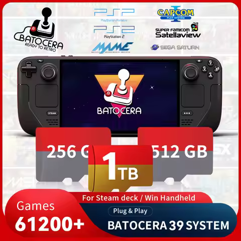 Latest Batocera 39 System Game TF Card for Steam Deck/Windows PC/MAC/Win 600 Handheld with 61200+ Ga