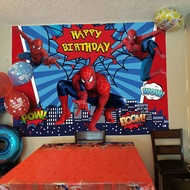 Spiderman Backdrop Spider-man Background Cloth Superhero Birthday Party Banner