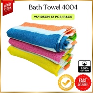 12 PCS Bath Towel Cotton Tuala Mandi Nipis 4004 75g