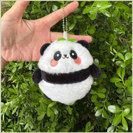 HNM Cute Sprout Panda Plushie Keychain Fluffy Panda Stuffed Toy Bag Charm
