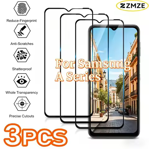 3PCS Protective Glass For Samsung Galaxy A05 A15 A25 A35 A55 A04 A71 A90 A34 Screen Protector For Sa