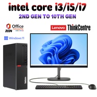 USED Desktop PC Full Set  PC Only  Lenovo ThinkCentre Intel Core i3 i5 i7 2nd to 10th Gen