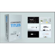[PR] Corporate Titles 4K Elements - Premiere Pro, Video Template, Elements