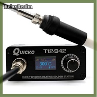 RelaxRealm T12-942 Trạm Hàn kỹ thuật số OLED mini tay cầm T12-907 + Đầu T12-K