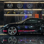 สติกเกอร์ตกแต่งฝากระโปรงรถ Porsche 718 Boxster Cayman สติกเกอร์ตกแต่งด้านนอกของรถ PVC ป้องกันรอยขีดข