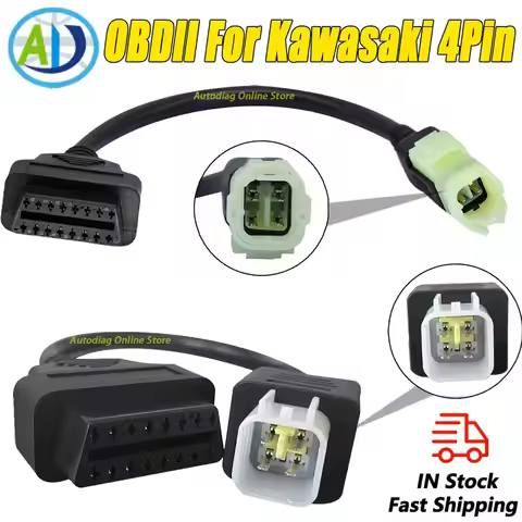OBD2 Diagnostic Cable For Kawasaki 4Pin for Z250, Z650, Z1000, ER6N, EX650F, Ninja400 Motorcycle OBD