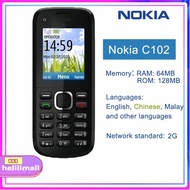 【COD】Nokia Phone C102 Original Support English Loud Big Font Super Long Standby Button Elderly Keybo
