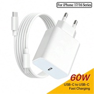 45W Fast Charging Kit: EU USB C Charger + 3.3ft/100cm USB C To Lightning Cable For Fast Data Transfe