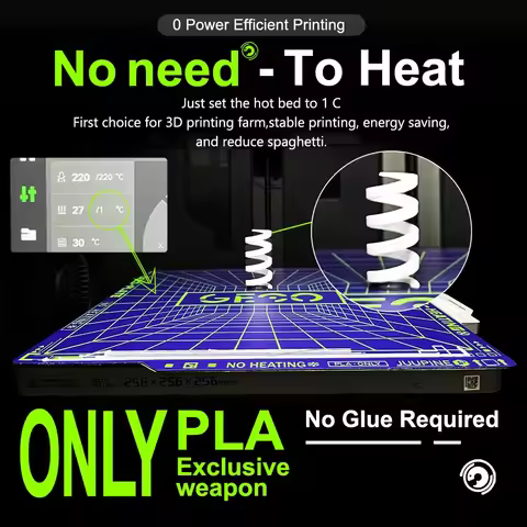 GECO Plate Pla Cold Build Pate For X1C P1S A1 Kobra S1 K1c Ender 3 Se K1 Max No Clog Spring Steel Do