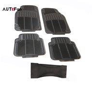 AUTOFun Universal Anti-Slip PVC Rubber Car Floor Mat Type 5 Pcs./Set