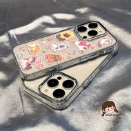 Cute Cat Sticker Plating Phone Case For OnePlus 15 15R 13 13R 13S 13T 12 12R 11 11R 10R 10T Nord 5 4