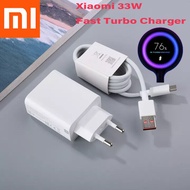 For Xiaomi 6A 33W Type C Charger Fast Charger with Cable TYPE-C EU Charger Fast Charging