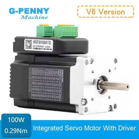 Free Shipping! Nema23 100w 3000rpm Integrated Servo Motor with Drive 0.29Nm 41Oz-in 36vDC 6.0A 57x76