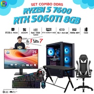 คอมโบเซ็ทจบพร้อมเล่น ซื้อ1 ได้ 7 BONMECOM2 คอมประกอบ / CPU AMD AM5 RYZEN 5 7600/ RTX 5060TI 8GB