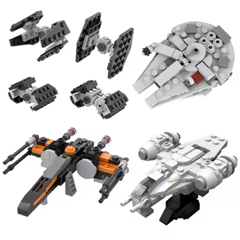 Assembly Toys Republic Gunship Spaceship Building Block MOC Micro Imperial Starfighter Model Kids Ad