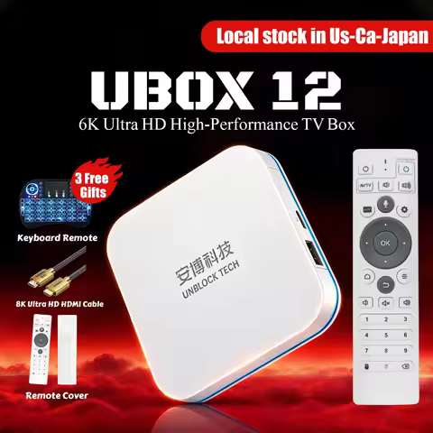 【Genuine】2026 New Unblock Tech UBOX12 Android TV Box, Global Version 6K Smart Set-Top Box, Hot in US