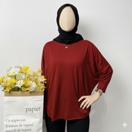 Super Cool Rayon Spandex Batwing T-Shirt Stretch Top Wanita POLOS T Shirt Woman