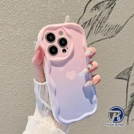 FUZ-611 Pj24 Ss877 Softcase Silicone Gradient Love Heart 3D Curved Wavy Edge Soft Tpu Cover For Xiao