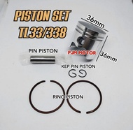 Tl33 Piston assy Seher komplit Mesin potong rumput Tanika BG 338 Tl30 330 328