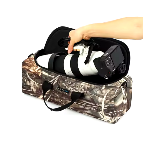 ROLANPRO Portable Hand-held Storage Bag for One Camera & One Lens for Nikon Z180-600,Canon RF 200-80