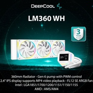 Deepcool LM360 White Liquid Cooling With Compact 2.4" IPS Displaya