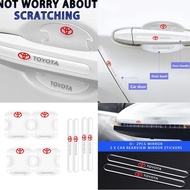 [Ready Stock] 8Pcs Toyota Door Handle Protector Car Inner Bowl Transparent Cover Anti Scratch Sticker Protect Accessories for Toyota Corolla Vios Crown Hilux Passo Wish Yaris RAV4 Cross Avanza