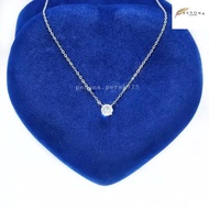 KALUNG PERAK ASLI SILVER 925 LAPIS EMAS PUTIH MODEL NAGITA SLAVINA RANTAI NORI POLOS KECIL - PERHIAS