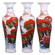 Jingdezhen Ceramic Vase Living Room Decoration Chinese-Style Floor Vase1.4Rice Ceramic Home Decoration Gift