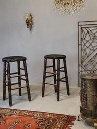 【卡卡頌  歐洲古董】西班牙 厚板 實木 高腳椅 吧台椅 ch0512