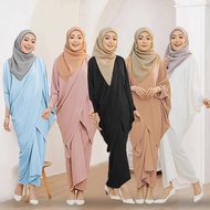 yeleedon Muslimah Rhea Kaftan Leopard Bridesmaids Baju Kain Pario Zip Nursing/Wudhu Friendly Plus Size Pin Kaftan Baju Kurung