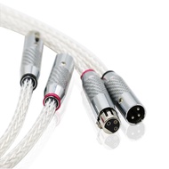 Free shipping 1Pair Hi-end kimber kable 8AG OCC Silver plated XLR Audio cable Hi-Fi Balance wire Mal